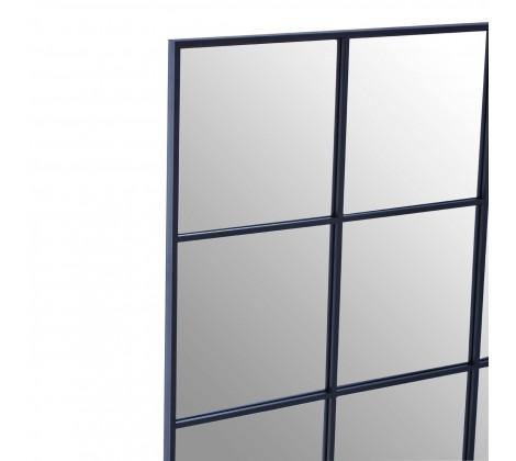 Grid Wall Mirror With Black Finish Frame