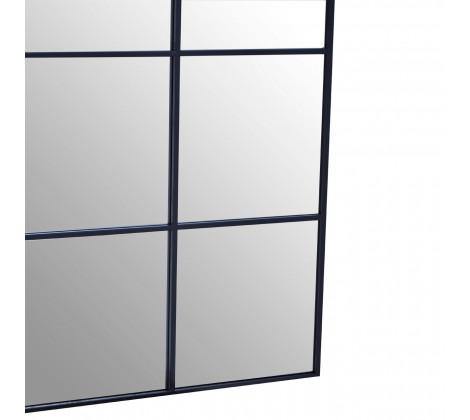 Grid Wall Mirror With Black Finish Frame