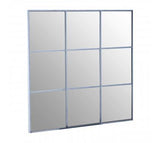 Grid Wall Mirror With Silver Finish Frame