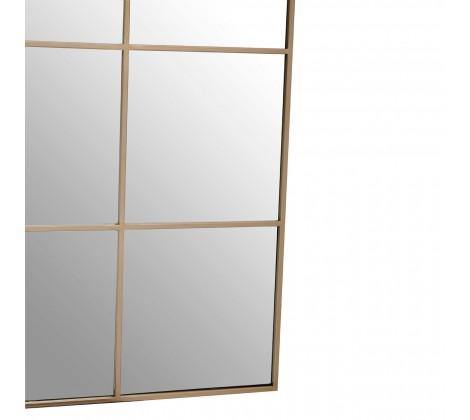 Grid Wall Mirror With Gold Finish Frame