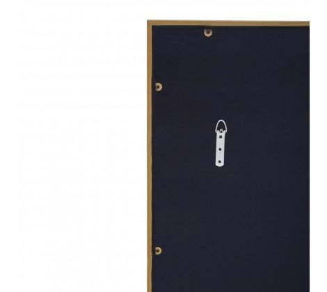 Grid Wall Mirror With Gold Finish Frame
