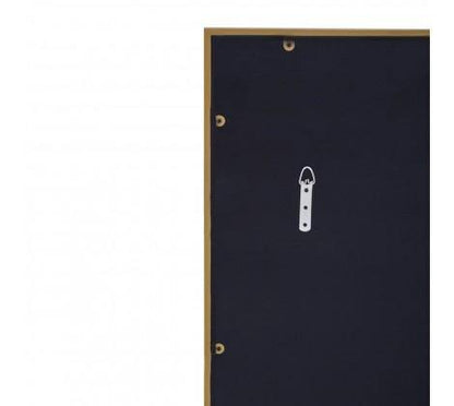 Grid Wall Mirror With Gold Finish Frame