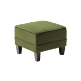 Dark Green Velvet Footstool