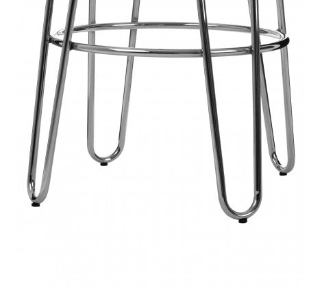 Elm Wood & Chrome Bar Stool