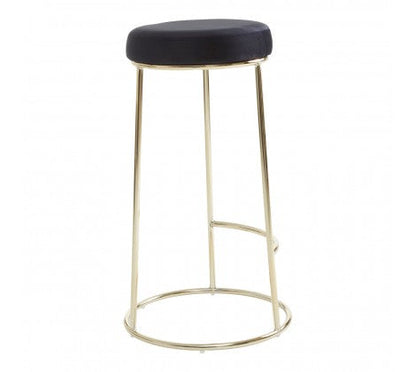 Black Velvet Tall Bar Stool