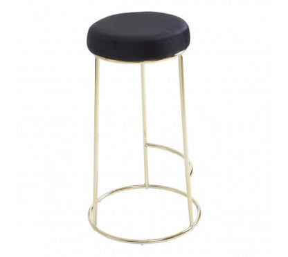 Black Velvet Tall Bar Stool