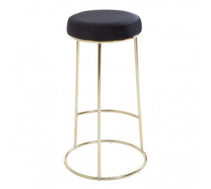 Black Velvet Tall Bar Stool