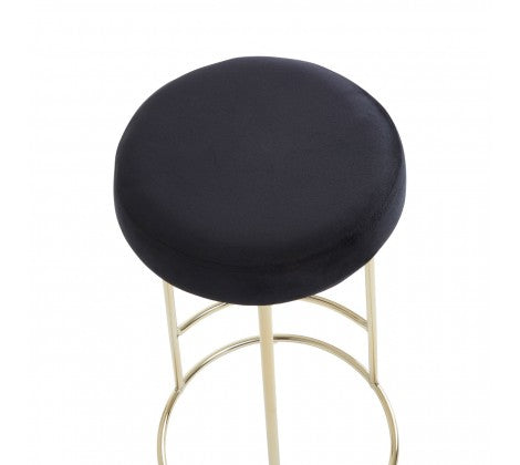 Black Velvet Tall Bar Stool