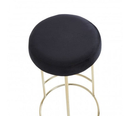 Black Velvet Tall Bar Stool
