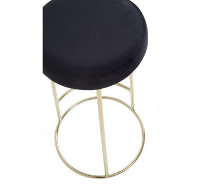 Black Velvet Tall Bar Stool