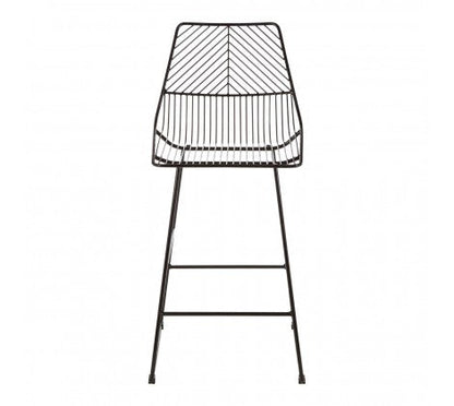 Black Metal Wire Tapered Wire Chair
