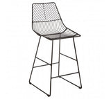 Black Metal Wire Tapered Wire Chair