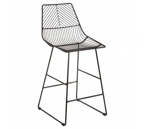 Black Metal Wire Tapered Wire Chair