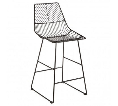Black Metal Wire Tapered Wire Chair