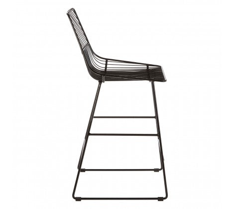 Black Metal Wire Tapered Wire Chair