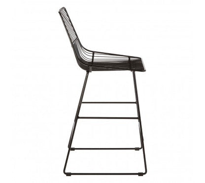Black Metal Wire Tapered Wire Chair
