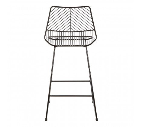 Black Metal Wire Tapered Wire Chair