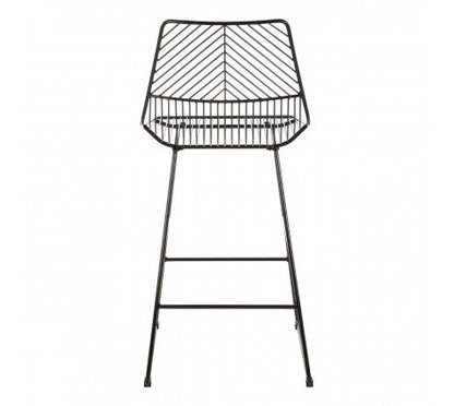 Black Metal Wire Tapered Wire Chair
