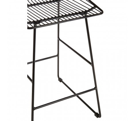 Black Metal Wire Tapered Wire Chair
