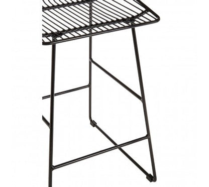 Black Metal Wire Tapered Wire Chair