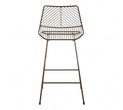 Bronze Metal Wire Tapered Bar Chair