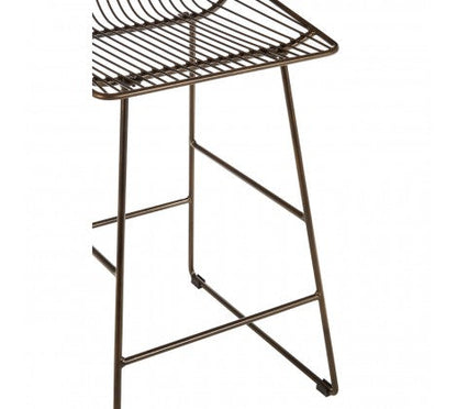 Bronze Metal Wire Tapered Bar Chair