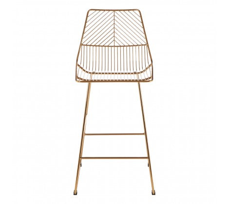 Gold Metal Wire Tapered Bar Chair