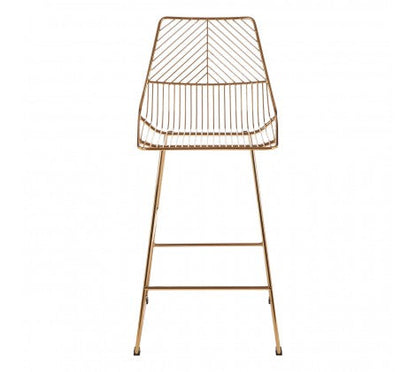Gold Metal Wire Tapered Bar Chair