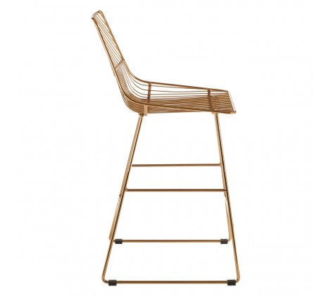 Gold Metal Wire Tapered Bar Chair