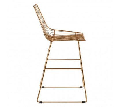 Gold Metal Wire Tapered Bar Chair