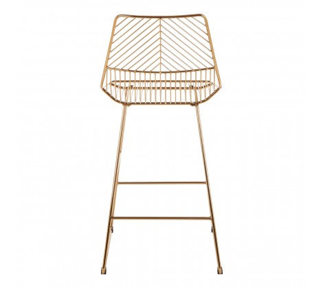 Gold Metal Wire Tapered Bar Chair