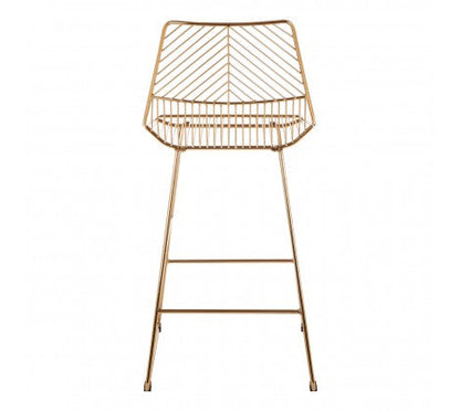 Gold Metal Wire Tapered Bar Chair