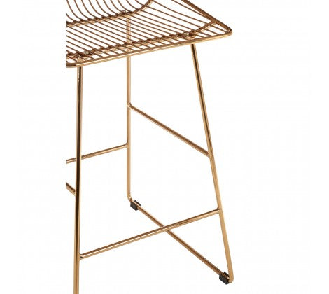 Gold Metal Wire Tapered Bar Chair