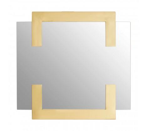 Modern Wall Mirror with Gold Trim