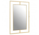 Modern Wall Mirror with Gold Trim