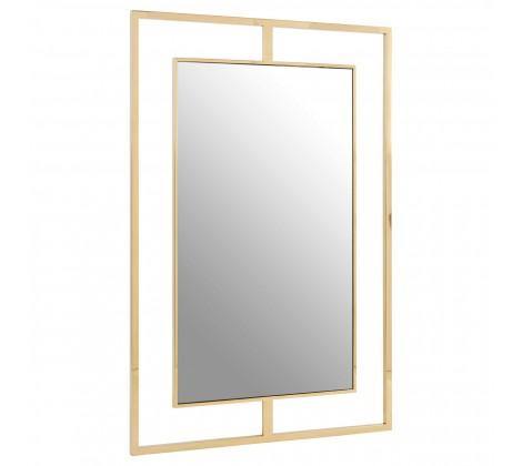 Modern Wall Mirror with Gold Trim