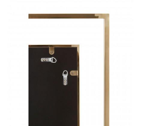 Modern Wall Mirror with Gold Trim