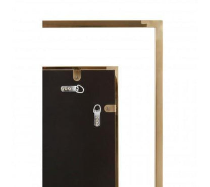 Modern Wall Mirror with Gold Trim