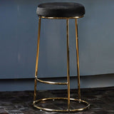 Black Velvet Tall Bar Stool